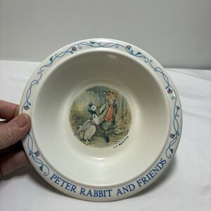 Vintage Peter Rabbit & Friends Melamine Child's Small Cereal Bowl By Eden